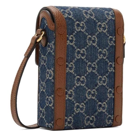 Gucci Horsebit Mini Blue Shoulder Bag - Picture 3 of 5